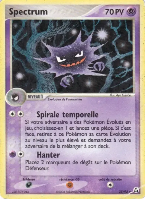 Carte Pokémon Spectrum 035/092, extension EX Créateurs de légendes