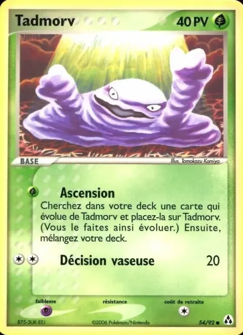 Carte Pokémon Tadmorv 054/092, extension EX Créateurs de légendes