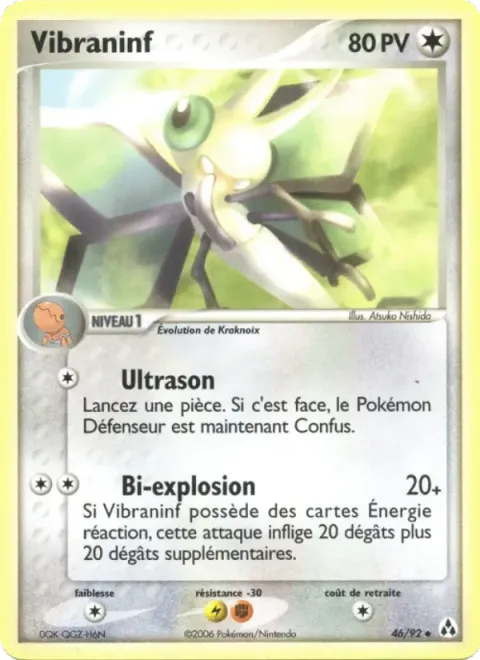 Carte Pokémon Vibraninf 046/092, extension EX Créateurs de légendes