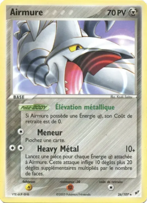 Carte Pokémon Airmure 026/107, extension EX Deoxys