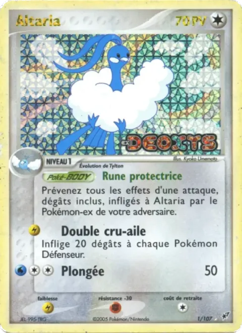 Carte Pokémon Altaria 001/107, extension EX Deoxys