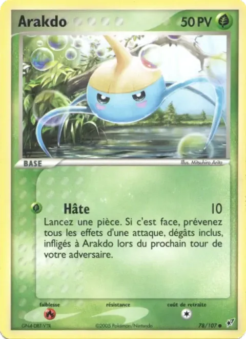Carte Pokémon Arakdo 078/107, extension EX Deoxys