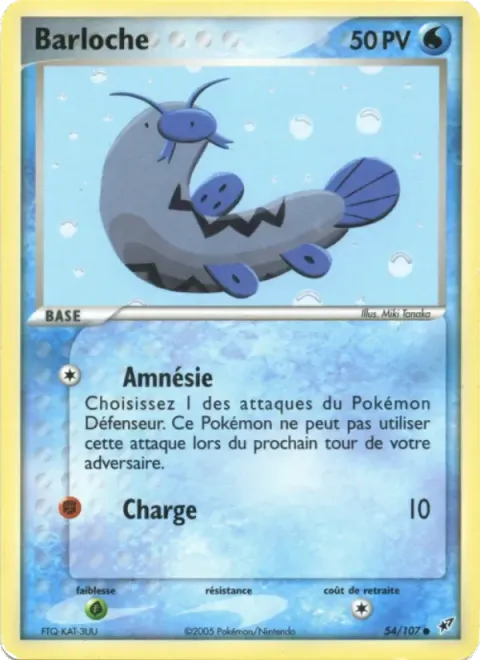 Carte Pokémon Barloche 054/107, extension EX Deoxys
