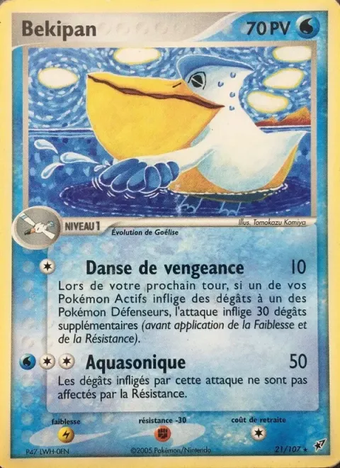 Carte Pokémon Bekipan 021/107, extension EX Deoxys