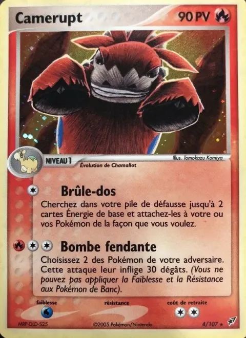 Carte Pokémon Camérupt 004/107, extension EX Deoxys