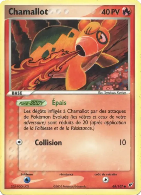Carte Pokémon Chamallot 068/107, extension EX Deoxys