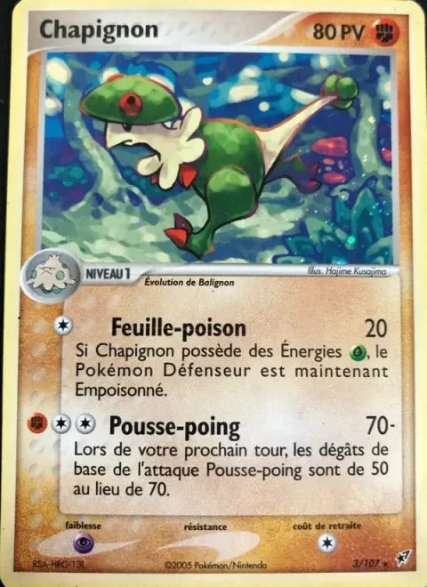 Carte Pokémon Chapignon 003/107, extension EX Deoxys