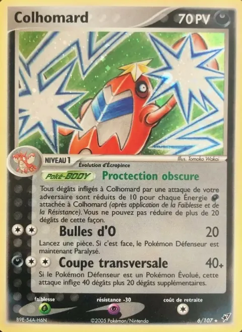 Carte Pokémon Colhomard 006/107, extension EX Deoxys