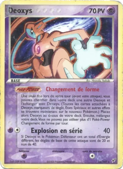 Carte Pokémon Deoxys 016/107, extension EX Deoxys