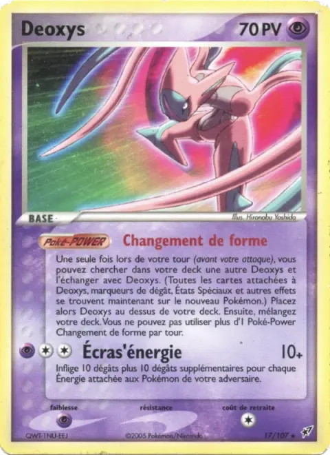 Carte Pokémon Deoxys 017/107, extension EX Deoxys