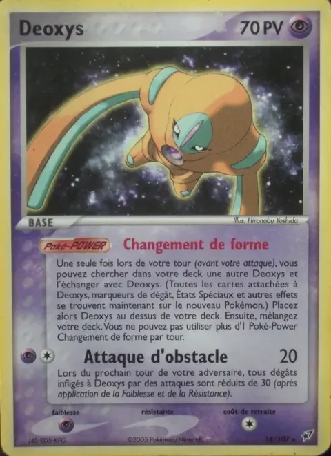 Carte Pokémon Deoxys 018/107, extension EX Deoxys