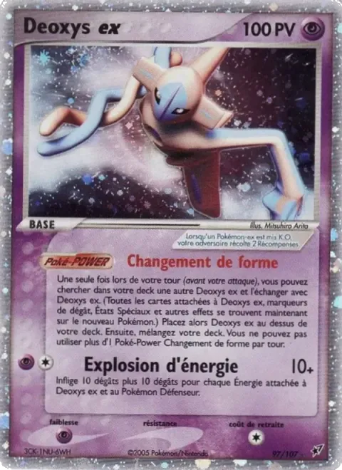 Carte Pokémon Deoxys ex 097/107, extension EX Deoxys