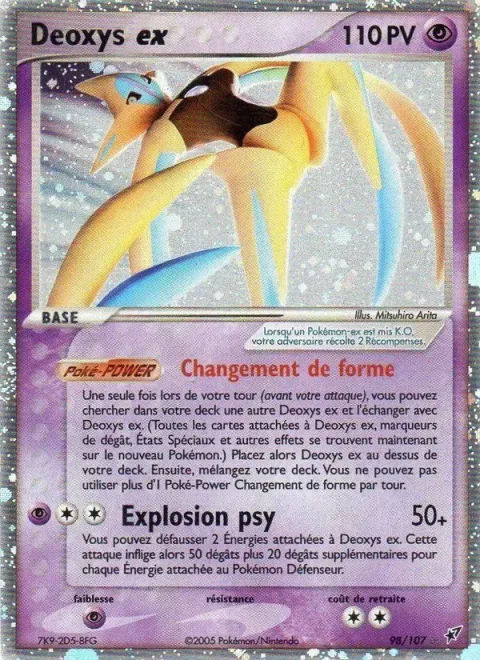 Carte Pokémon Deoxys ex 098/107, extension EX Deoxys