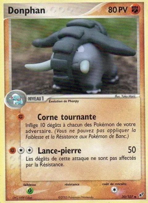Carte Pokémon Donphan 030/107, extension EX Deoxys