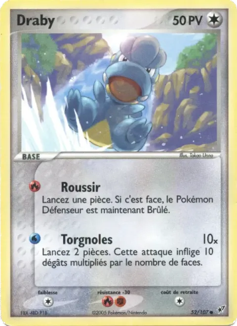 Carte Pokémon Draby 052/107, extension EX Deoxys