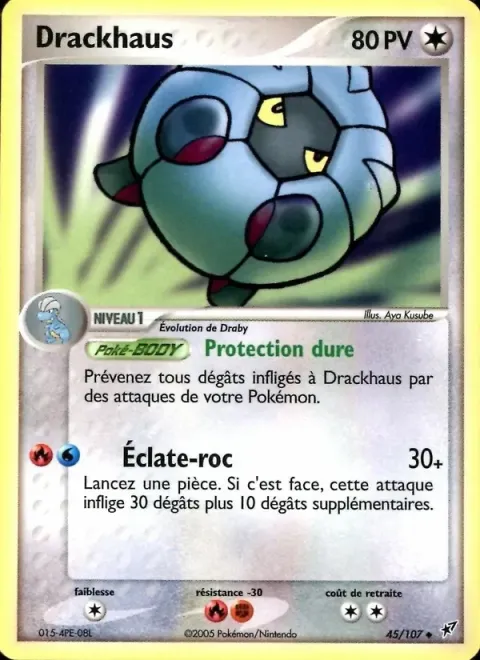 Carte Pokémon Drackhaus 045/107, extension EX Deoxys