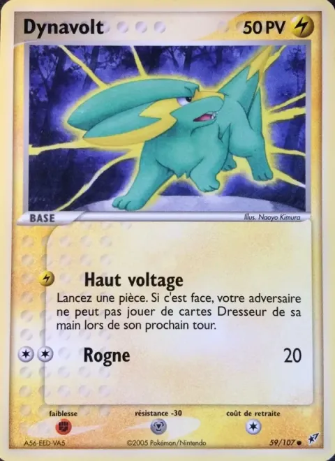 Carte Pokémon Dynavolt 059/107, extension EX Deoxys