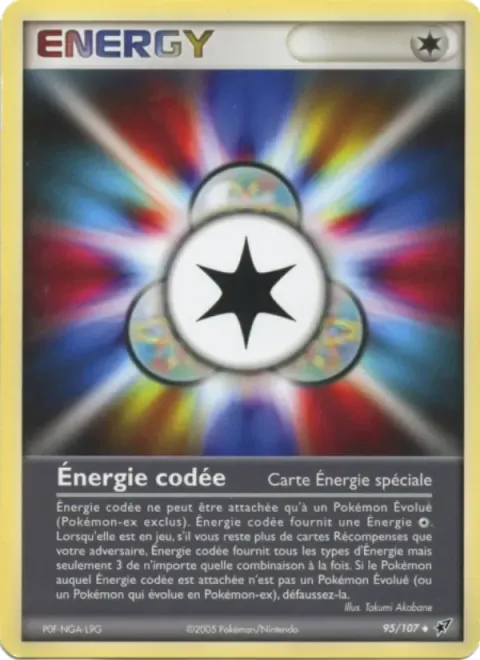 Carte Pokémon Énergie codée 095/107, extension EX Deoxys
