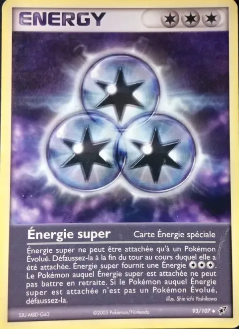Carte Pokémon Énergie super 093/107, extension EX Deoxys