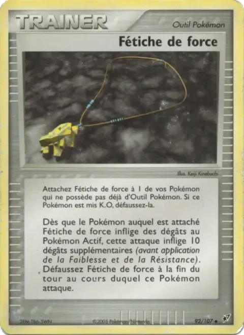 Carte Pokémon Fétiche de force 092/107, extension EX Deoxys