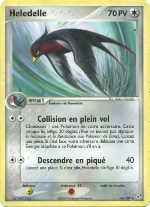 Carte Pokémon Hélédelle 049/107, extension EX Deoxys