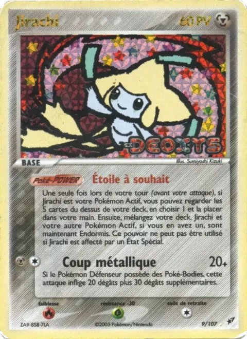 Carte Pokémon Jirachi 009/107, extension EX Deoxys