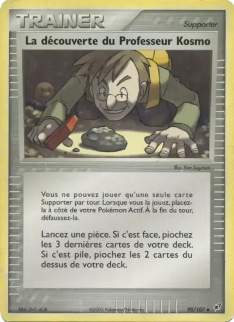 Carte Pokémon La découverte du Professeur Kosmo 090/107, extension EX Deoxys