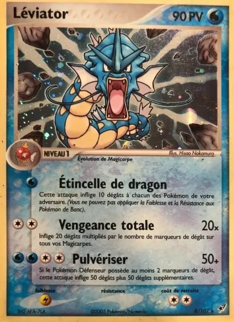 Carte Pokémon Léviator 008/107, extension EX Deoxys