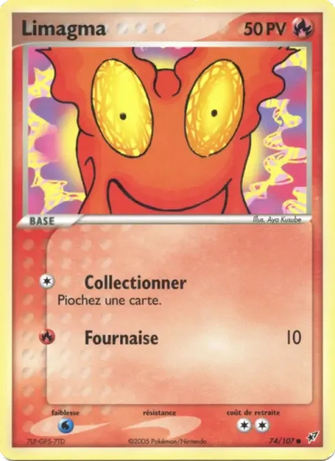 Carte Pokémon Limagma 074/107, extension EX Deoxys