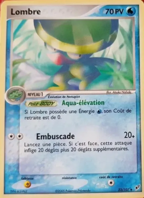 Carte Pokémon Lombre 033/107, extension EX Deoxys