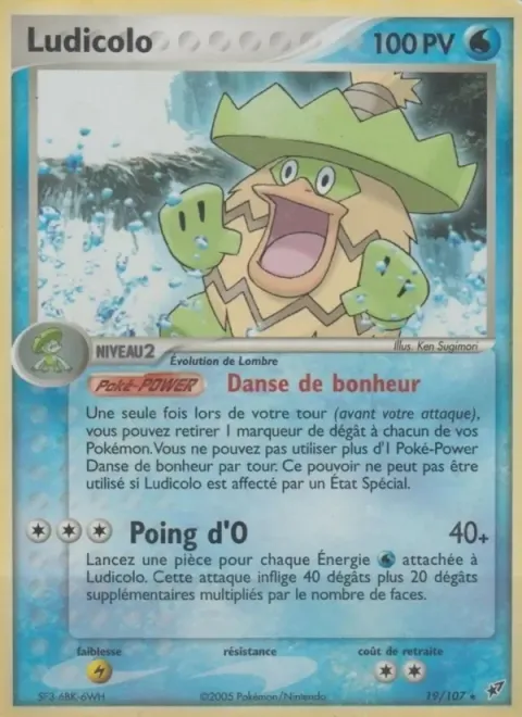 Carte Pokémon Ludicolo 019/107, extension EX Deoxys
