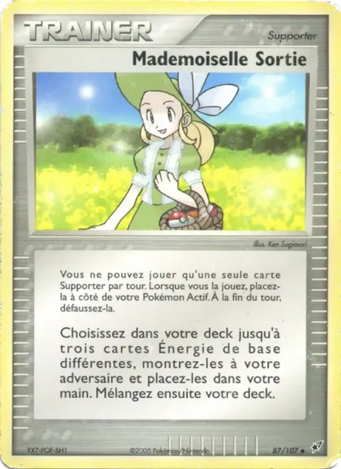 Carte Pokémon Mademoiselle Sortie 087/107, extension EX Deoxys