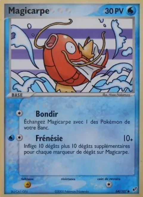 Carte Pokémon Magicarpe 064/107, extension EX Deoxys