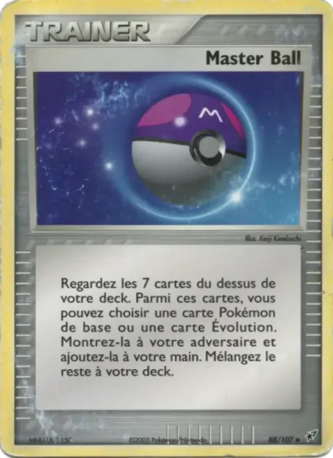 Carte Pokémon Master Ball 088/107, extension EX Deoxys