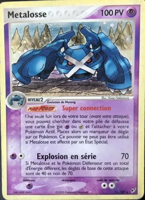 Carte Pokémon Métalosse 011/107, extension EX Deoxys