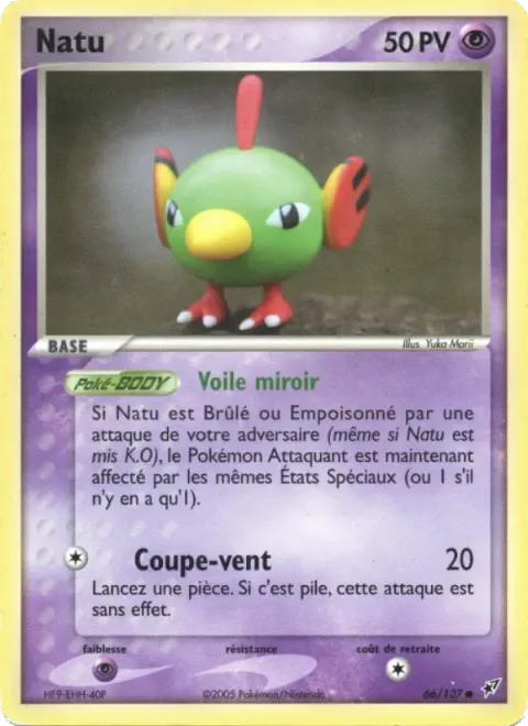 Carte Pokémon Natu 066/107, extension EX Deoxys