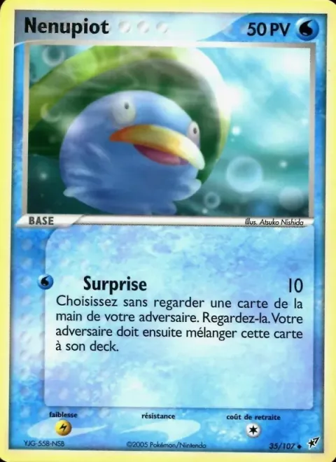 Carte Pokémon Nénupiot 035/107, extension EX Deoxys