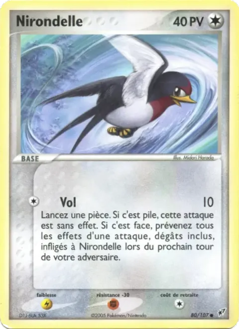 Carte Pokémon Nirondelle 080/107, extension EX Deoxys