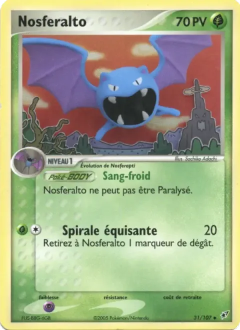 Carte Pokémon Nosferalto 031/107, extension EX Deoxys