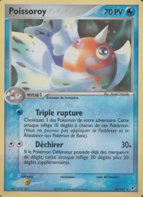 Carte Pokémon Poissoroy 024/107, extension EX Deoxys