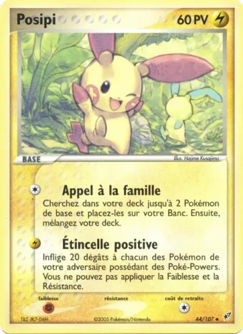 Carte Pokémon Posipi 044/107, extension EX Deoxys
