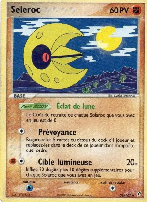 Carte Pokémon Séléroc 036/107, extension EX Deoxys