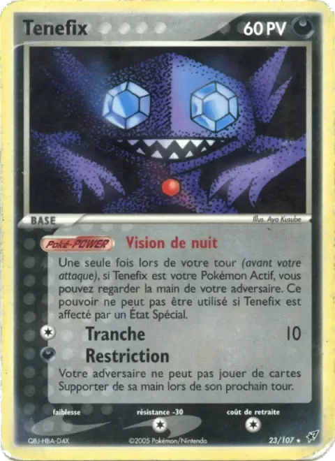 Carte Pokémon Ténéfix 023/107, extension EX Deoxys
