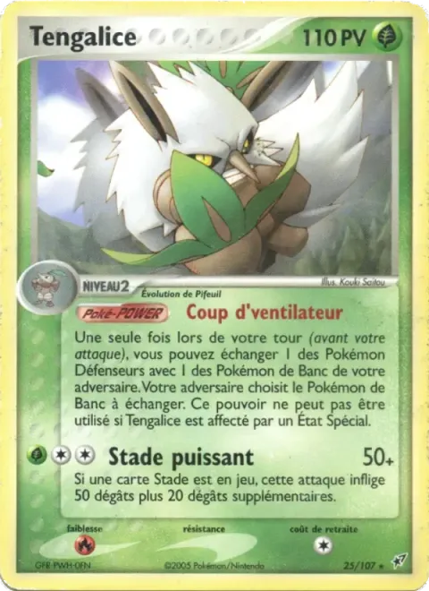 Carte Pokémon Tengalice 025/107, extension EX Deoxys
