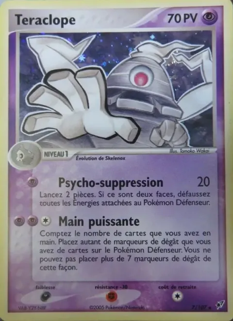 Carte Pokémon Téraclope 007/107, extension EX Deoxys