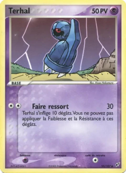 Carte Pokémon Terhal 055/107, extension EX Deoxys
