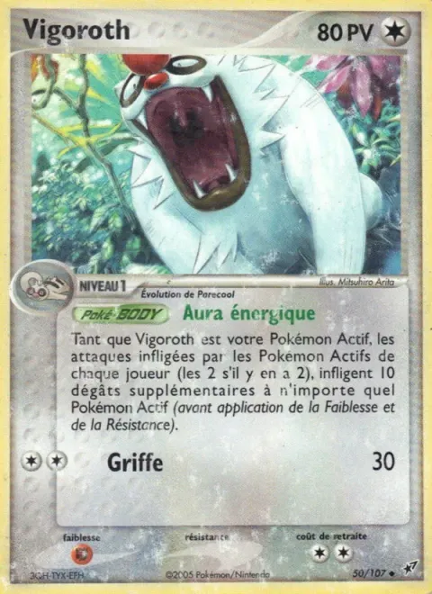 Carte Pokémon Vigoroth 050/107, extension EX Deoxys