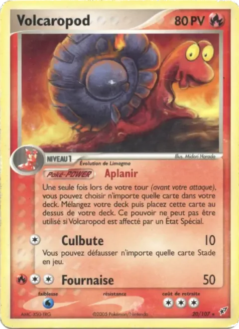 Carte Pokémon Volcaropod 020/107, extension EX Deoxys