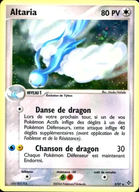 Carte Pokémon Altaria 002/097, extension EX Dragon