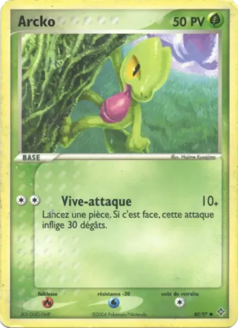 Carte Pokémon Arcko 080/097, extension EX Dragon